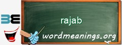 WordMeaning blackboard for rajab